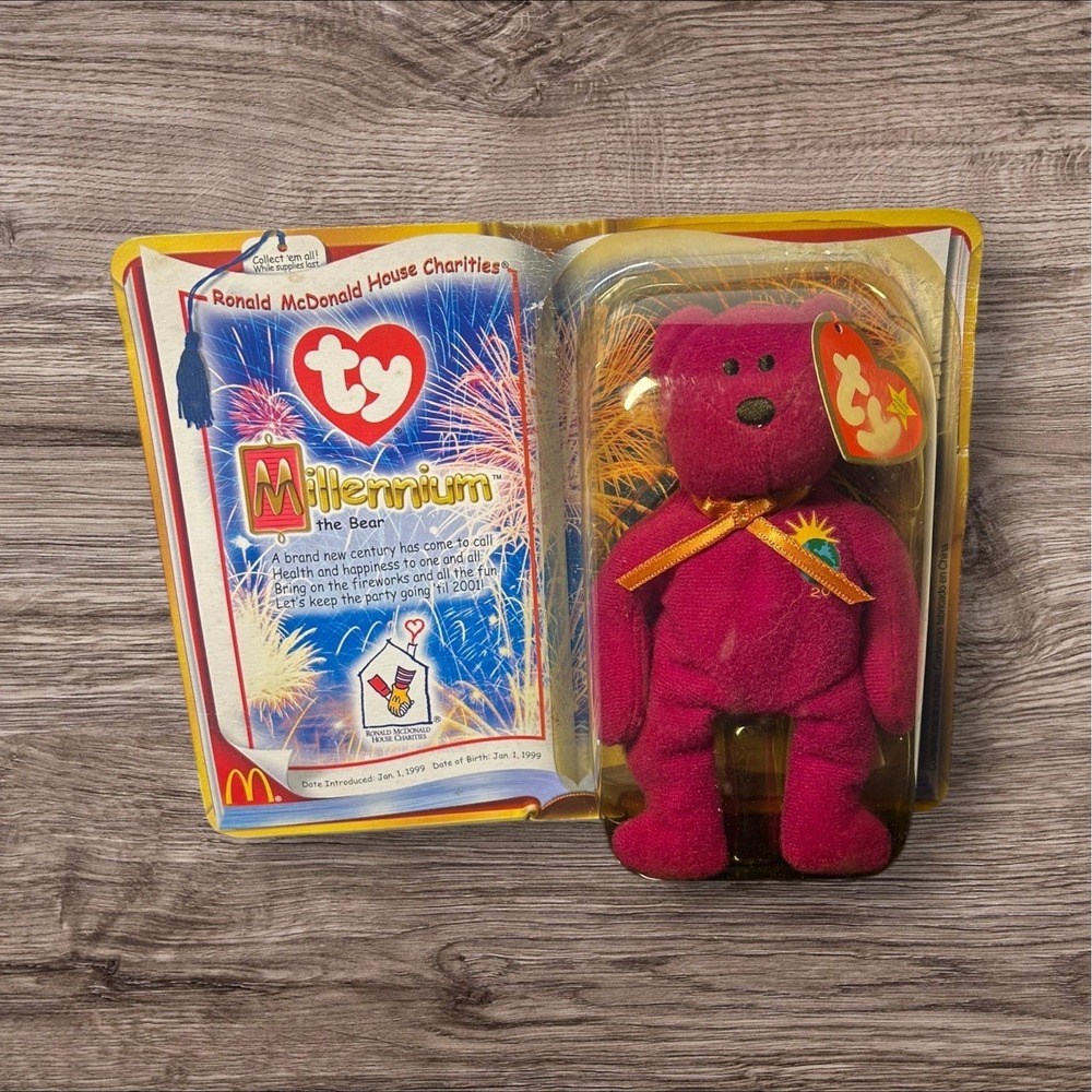 Ty Beenie‎ Babies Mini Millennium Bear New 2000